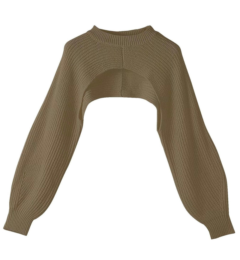 Mock Neck Long Sleeve Cropped Sweater