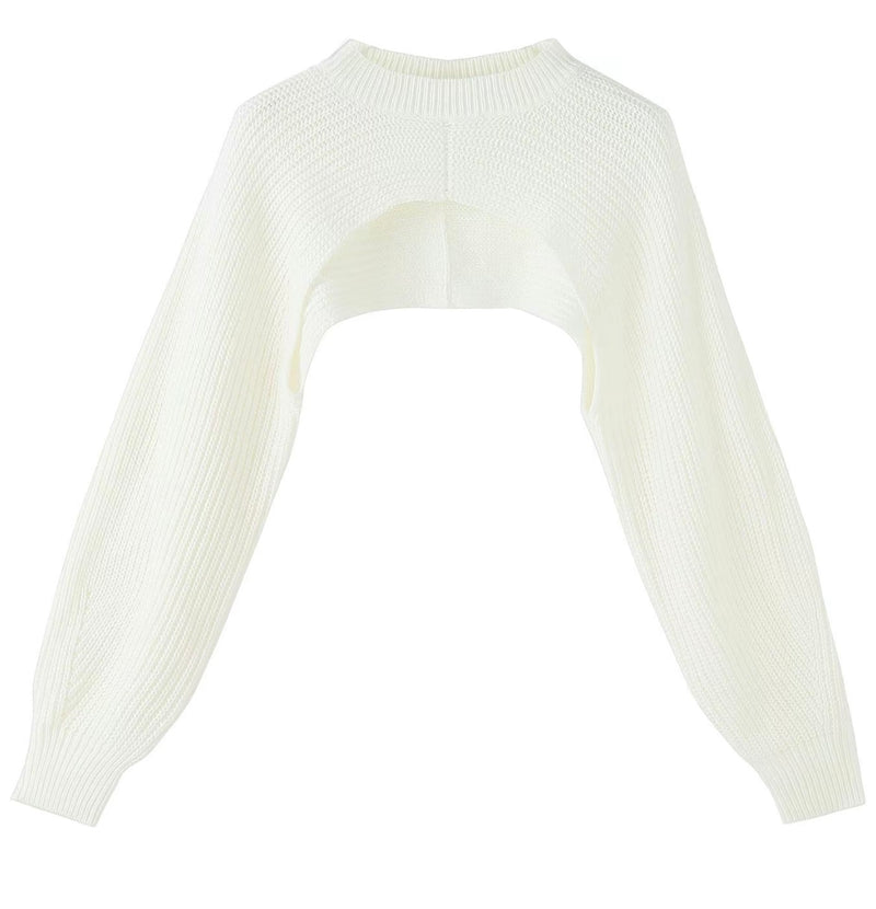 Mock Neck Long Sleeve Cropped Sweater