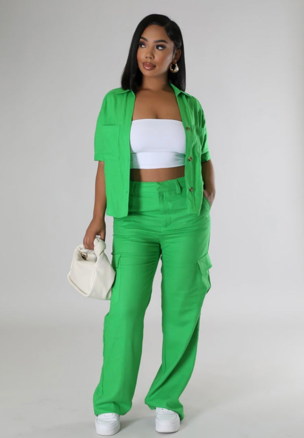 Green Light 2 peice Pant Set