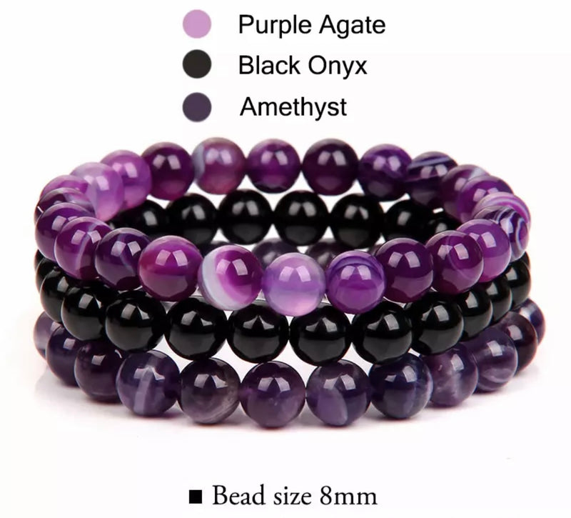 Beaded Bangles Purp